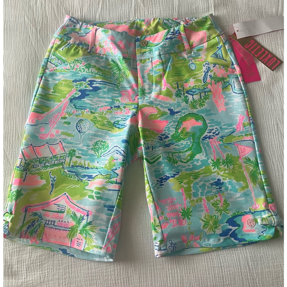 NWT Women’s Lilly Pulitzer Honda Classic Print Bermuda golf shorts 2